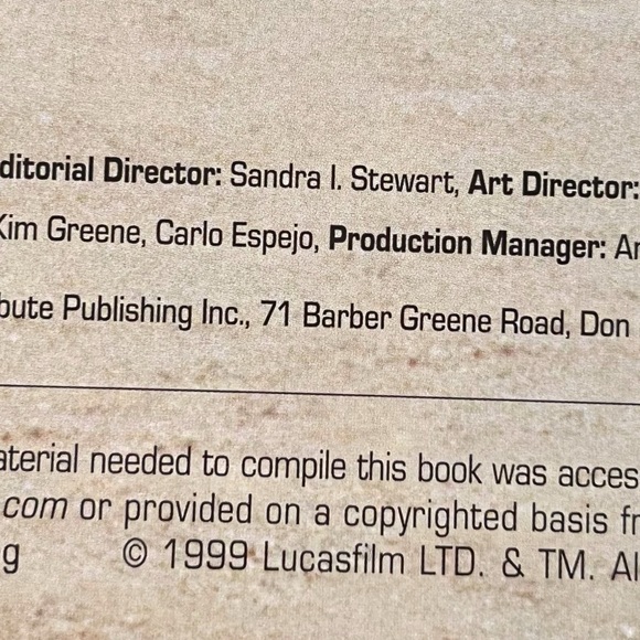 Vintage 1999 Star Wars Episode 1 Phantom Menace Lucasfilm Movie Collector Book - Picture 16 of 16